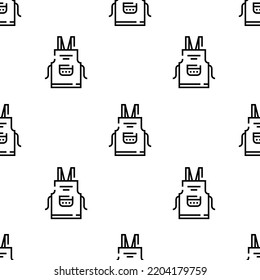 apron icon pattern. Seamless apron pattern on white background.