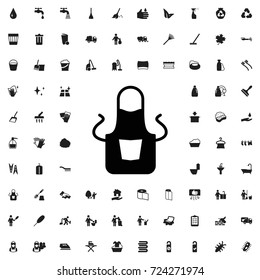 Apron icon. set of filled cleaning icons.