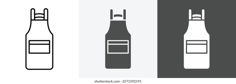 Apron icon set vector art