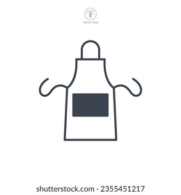 Apron icon symbol vector illustration isolated on white background