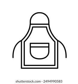 Apron icon in thin line style Vector illustration graphic design 