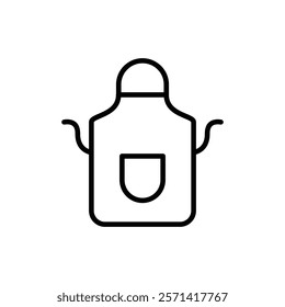 Apron icon Thin line vector