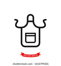 apron icon in trendy flat design, kitchen utensil icon 