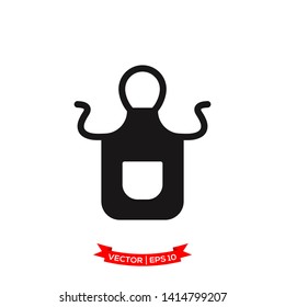 apron icon in trendy flat design, kitchen utensil icon 