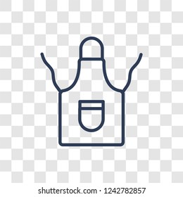 Apron icon. Trendy linear Apron logo concept on transparent background from kitchen collection