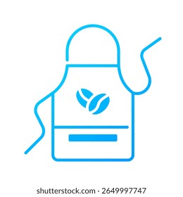 avental ícone. avental, uniforme, cozinhar, café, barista, vestuário, proteção, vestuário de trabalho. Ilustração de ícone de vetor