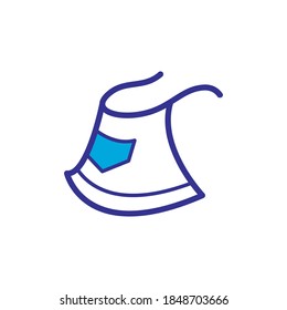 Schürze-Symbol, Vektorfarbdesign