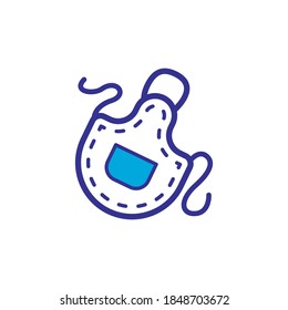 diseño de estilo de color vectorial de icono de apron