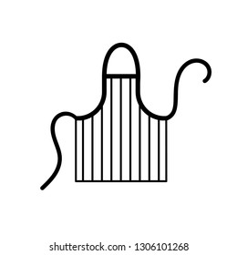 apron icon vector,  graphic symbol isolated on white.