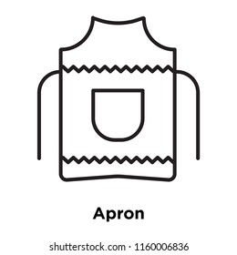 Apron icon vector isolated on white background, Apron transparent sign , sign and symbols in thin linear outline style