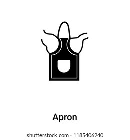 Apron icon vector isolated on white background, logo concept of Apron sign on transparent background, filled black symbol