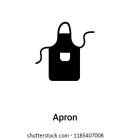 Apron icon vector isolated on white background, logo concept of Apron sign on transparent background, filled black symbol