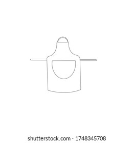 Apron icon vector isolated on a white background