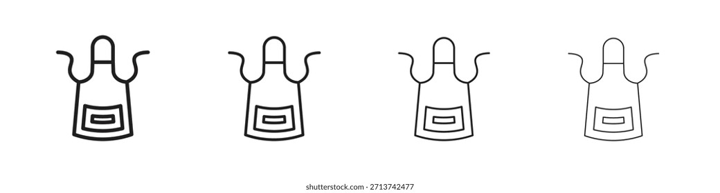 Icono de delantal. Vector de pictogramas aislados.