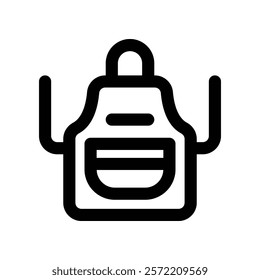 apron icon. vector line icon for your website, mobile, presentation, and logo design.