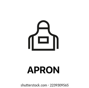 apron icon vector. Linear style sign for mobile concept and web design. apron symbol illustration. Pixel vector graphics - Vector.	