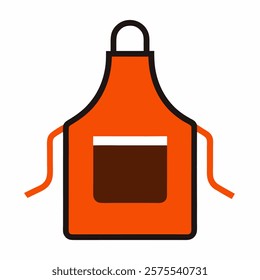 Apron icon vector on white background.