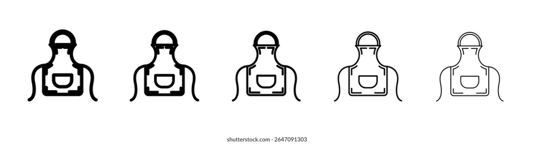 Ícone de apron símbolo ou ilustração de contorno de vetor