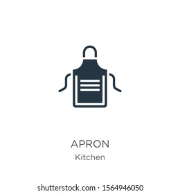 Apron icon vector. Trendy flat apron icon from kitchen collection isolated on white background. Vector illustration can be used for web and mobile graphic design, logo, eps10