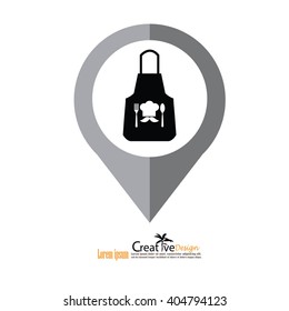 apron icon.apron.Kitchen apron. Vector illustration.