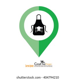 apron icon.apron.Kitchen apron. Vector illustration.