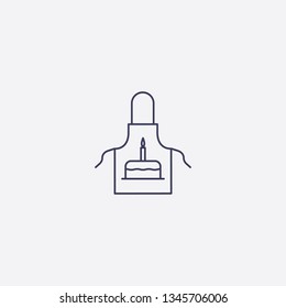 apron icon.Outline apron vector, illustrated icon for modern web and mobile design