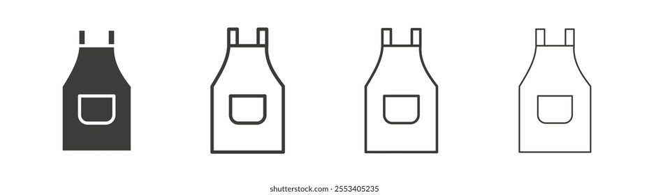 Apron icons collection. vector set in black color