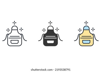 apron icons  symbol vector elements for infographic web