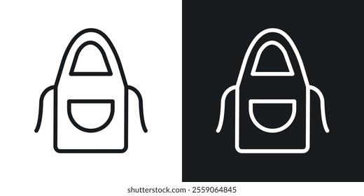 Apron icons. vector set in black colors