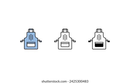 Apron icons vector strock illustration
