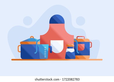 apron illustration flat. kitchen vector design