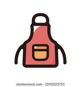 Apron illustration icon.Simple vector outline, clipart for graphic design.