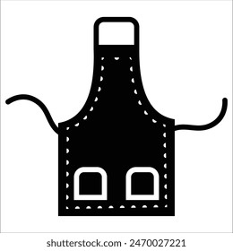 Apron isolated on white background iconsilhouette