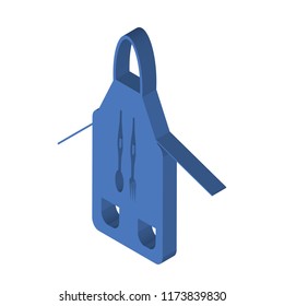 Apron isometric left top view 3D icon