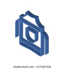 Apron isometric left top view 3D icon