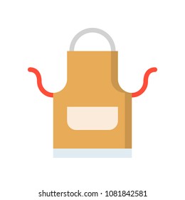 apron, kitchen and cooking icon flat design