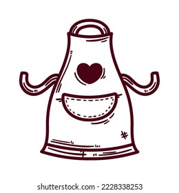 apron kitchen utensil isolated icon
