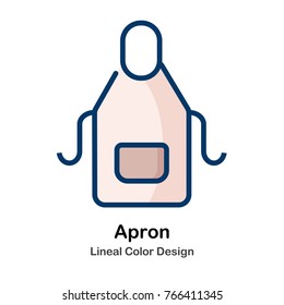 Apron Leneal Color Vector Illustration