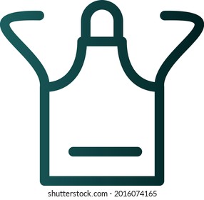 Diseño de icono de vectores de gradiente de línea Apron
