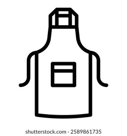 Apron Line Icon Design For Personal And Commercial Use