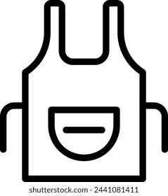 apron line icon illustration vector