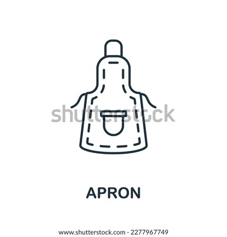Apron line icon. Simple element from kitchen collection. Creative Apron outline icon for web design, templates, infographics and more