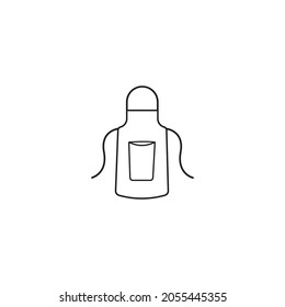 Apron line icon,vector illustration symbol design background.