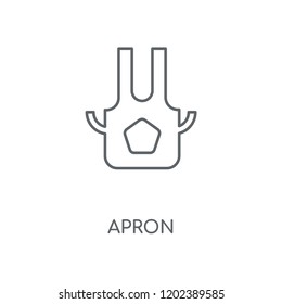 Apron linear icon. Apron concept stroke symbol design. Thin graphic elements vector illustration, outline pattern on a white background, eps 10.