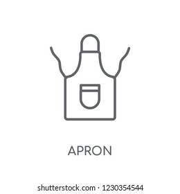 Apron linear icon. Modern outline Apron logo concept on white background from kitchen collection. Suitable for use on web apps, mobile apps and print media.