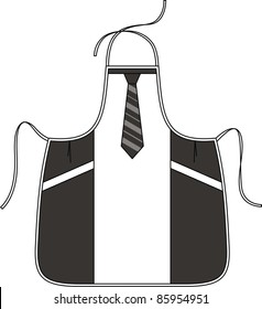 Apron for the man with pockets and a tie