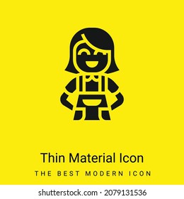 Apron minimal bright yellow material icon