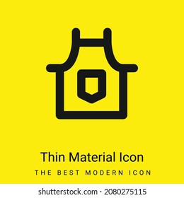 Apron minimal bright yellow material icon