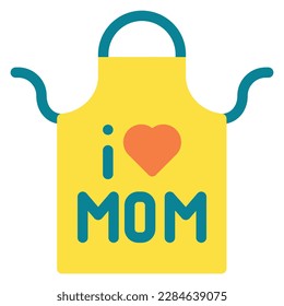apron mom love vector icon for download