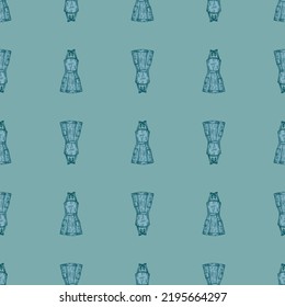 Vorfeld graviert nahtloses Muster. Küchenelement zum Kochen in handgezeichnet Stil. Skizze-Textur für Gewebe, Tapeten, Textilien, Druck, Titel, Packpapier. Vektorgrafik.